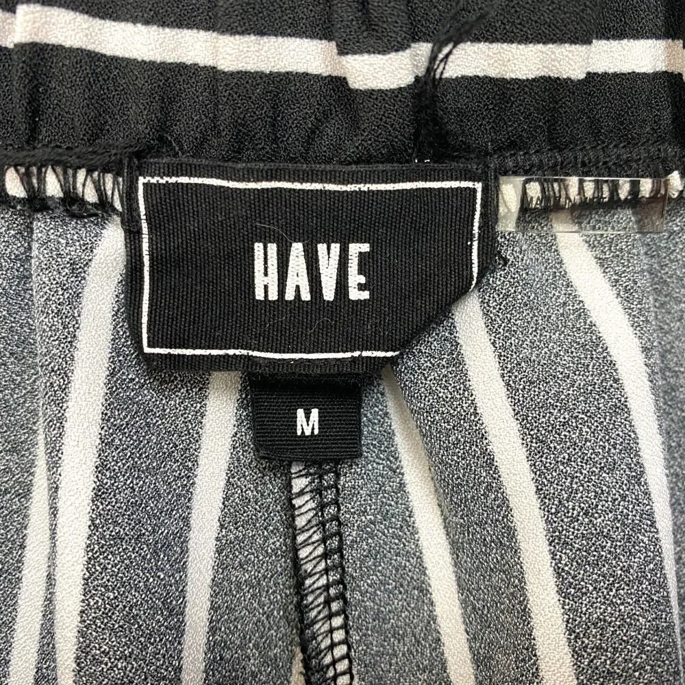 Have Los Angeles Black Shorts White Strips Med Grunge Punk Preppy Travel Resort